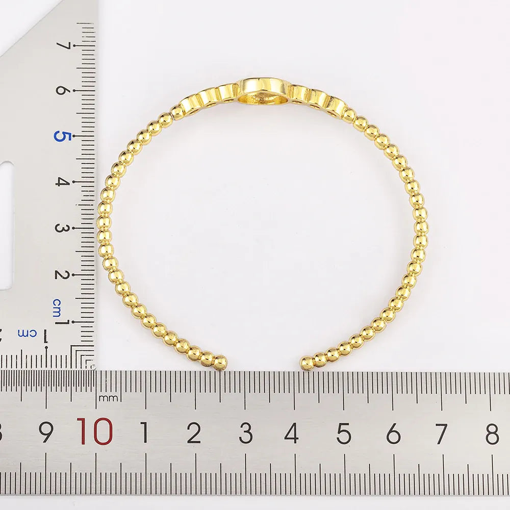 Valeria Montes 56-58mm Nidin-brazalete de la Virgen María chapado en oro de alta calidad para mujer, pulsera de cristal CZ de cobre ajustable, regalos de joyería religiosa