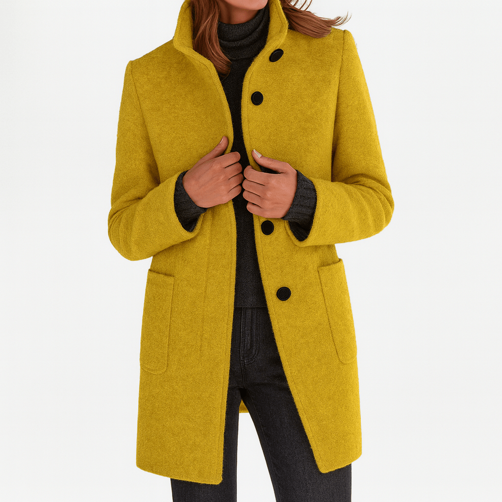 Valeria Montes Amarillo / S Stella | Elegante abrigo de invierno