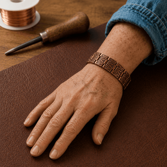 Valeria Montes Bracelet Pulsera de Cobre para Hombre Grit