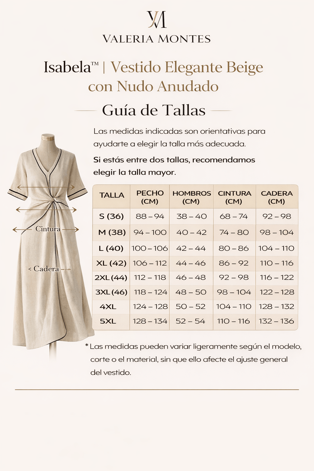 Guía de tallas