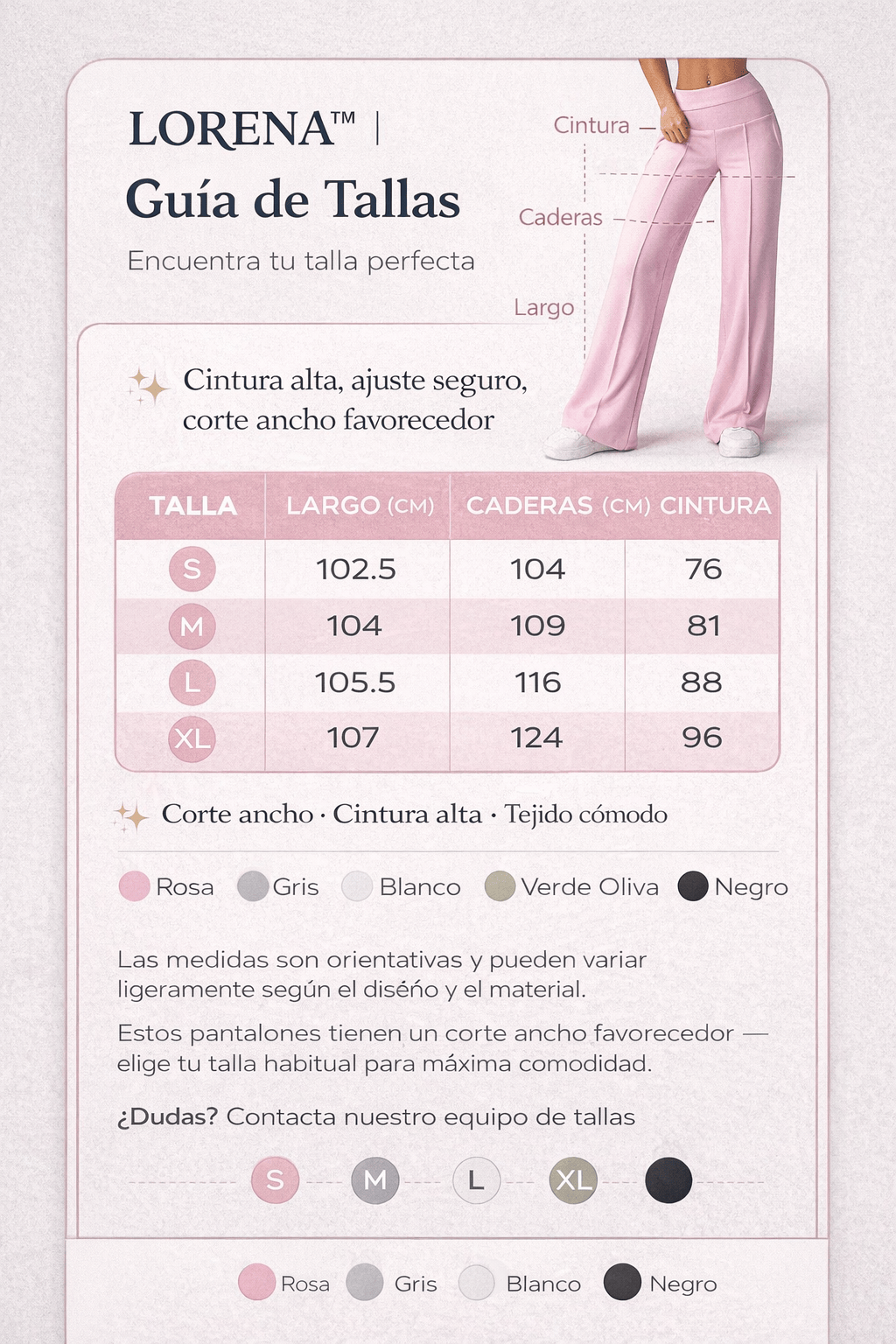 Guía de tallas