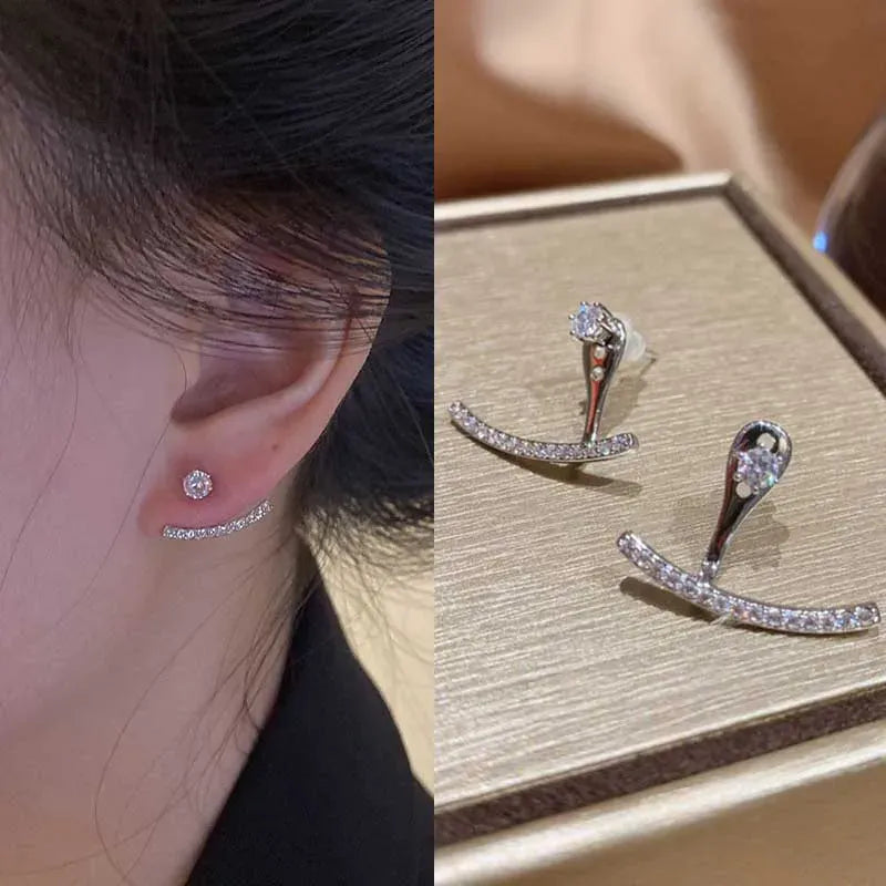 Valeria Montes 1 Pendientes de cristal de lujo con luz coreana para mujer, joyería elegante de moda, regalo de fiesta diario, novedad de 2023