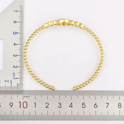 Valeria Montes 56-58mm Nidin-brazalete de la Virgen María chapado en oro de alta calidad para mujer, pulsera de cristal CZ de cobre ajustable, regalos de joyería religiosa