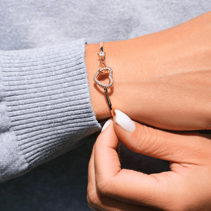 Valeria Montes Ajustable Pulsera Corazón Infinity