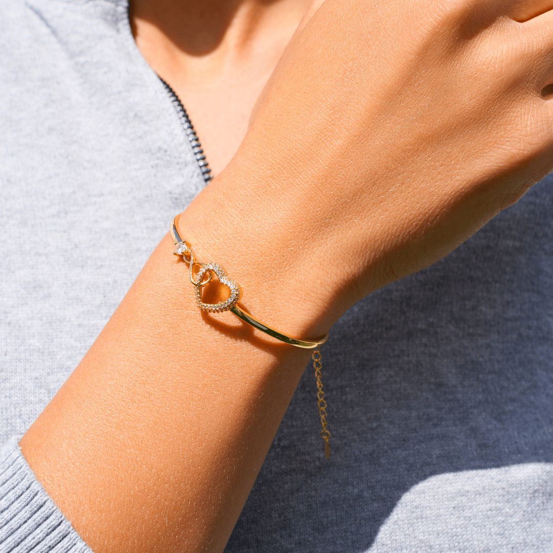 Valeria Montes Ajustable Pulsera Corazón Infinity