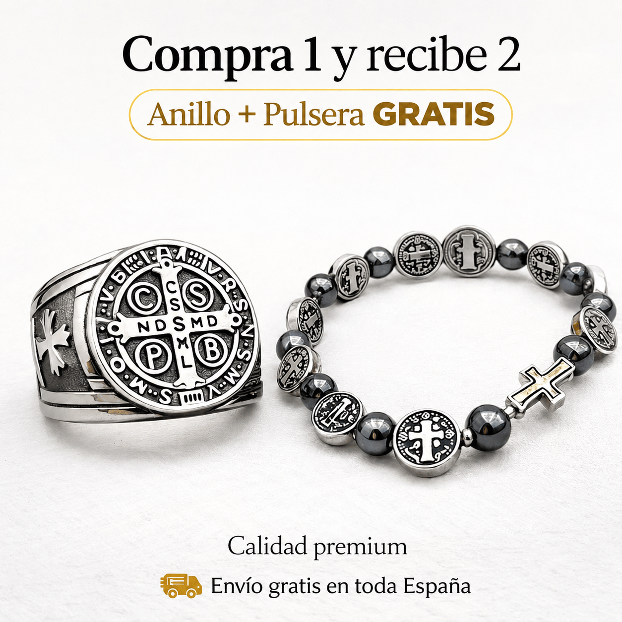 Valeria Montes Anillo San Benito + Pulsera de Regalo Anillo San Benito + Pulsera de Regalo