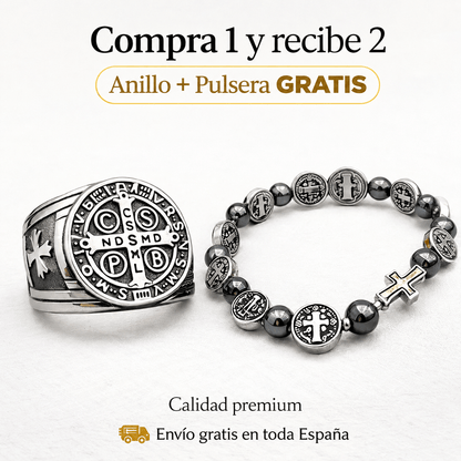 Valeria Montes Anillo San Benito + Pulsera de Regalo Anillo San Benito + Pulsera de Regalo