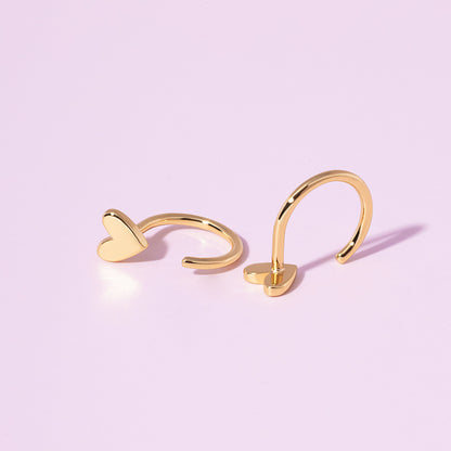 Valeria Montes Apparel & Accessories > Jewelry > Earrings > Hoop Earrings Oro Pendientes Pequeño Corazón