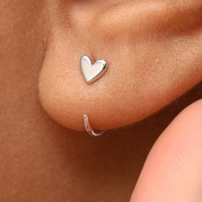 Valeria Montes Apparel & Accessories > Jewelry > Earrings > Hoop Earrings Oro Pendientes Pequeño Corazón