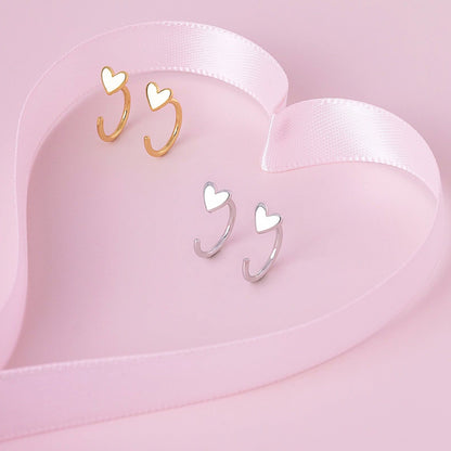 Valeria Montes Apparel & Accessories > Jewelry > Earrings > Hoop Earrings Oro Pendientes Pequeño Corazón