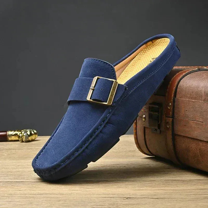 Valeria Montes Azul / 34 Zayden | Mocasines Gamuza