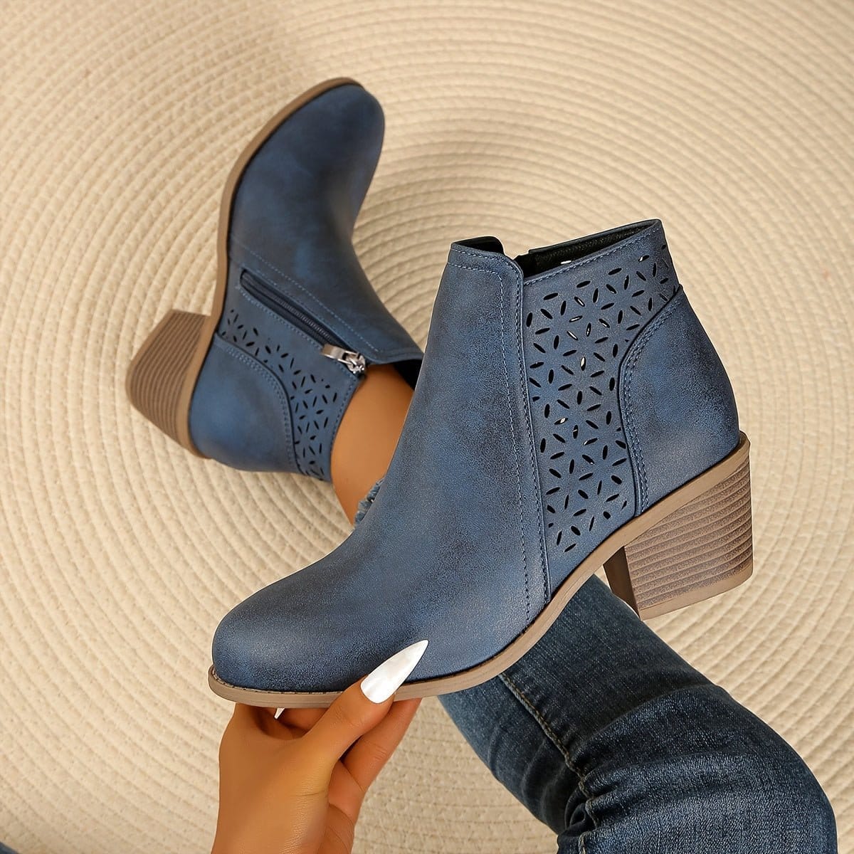 Valeria Montes Azul / 36 Leoni | Botines transpirables con comodidad duradera