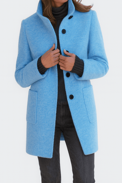 Valeria Montes Azul Claro / S Stella | Elegante abrigo de invierno
