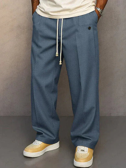 Valeria Montes Azul / M Sam | Pantalón elegante con cordón ajustable