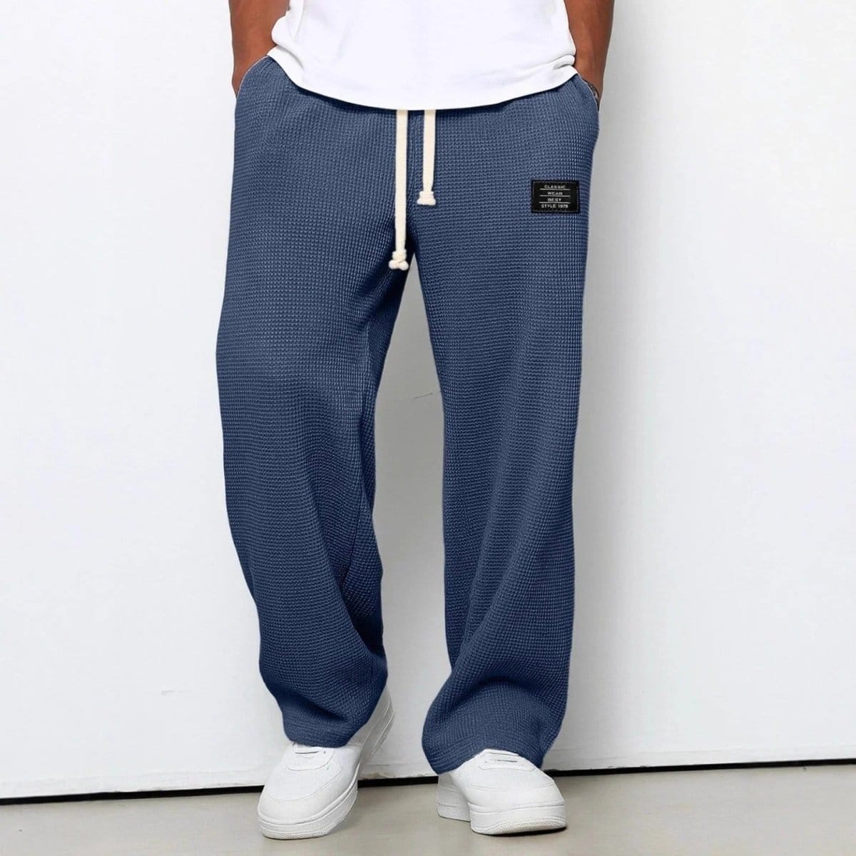 Valeria Montes Azul Marino / S Samuel | Pantalones anchos con cintura ajustable