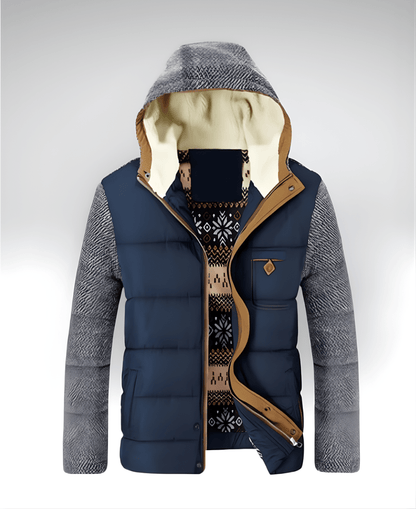 Valeria Montes Azul / S CARIBOU™║Chaqueta acolchada con capucha y forro térmico