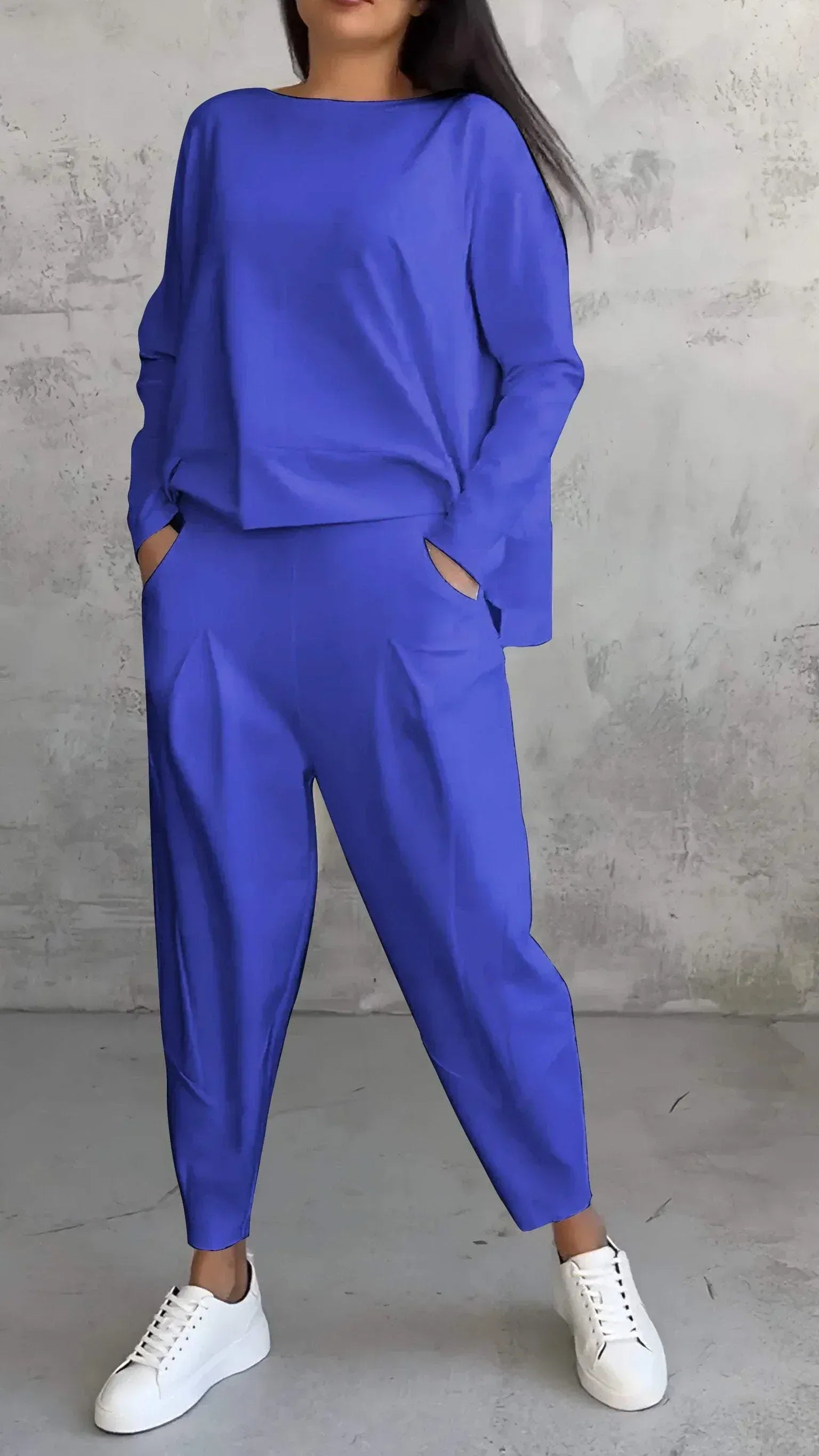 Valeria Montes Azul / S Nora™ | Conjunto cómodo de dos piezas
