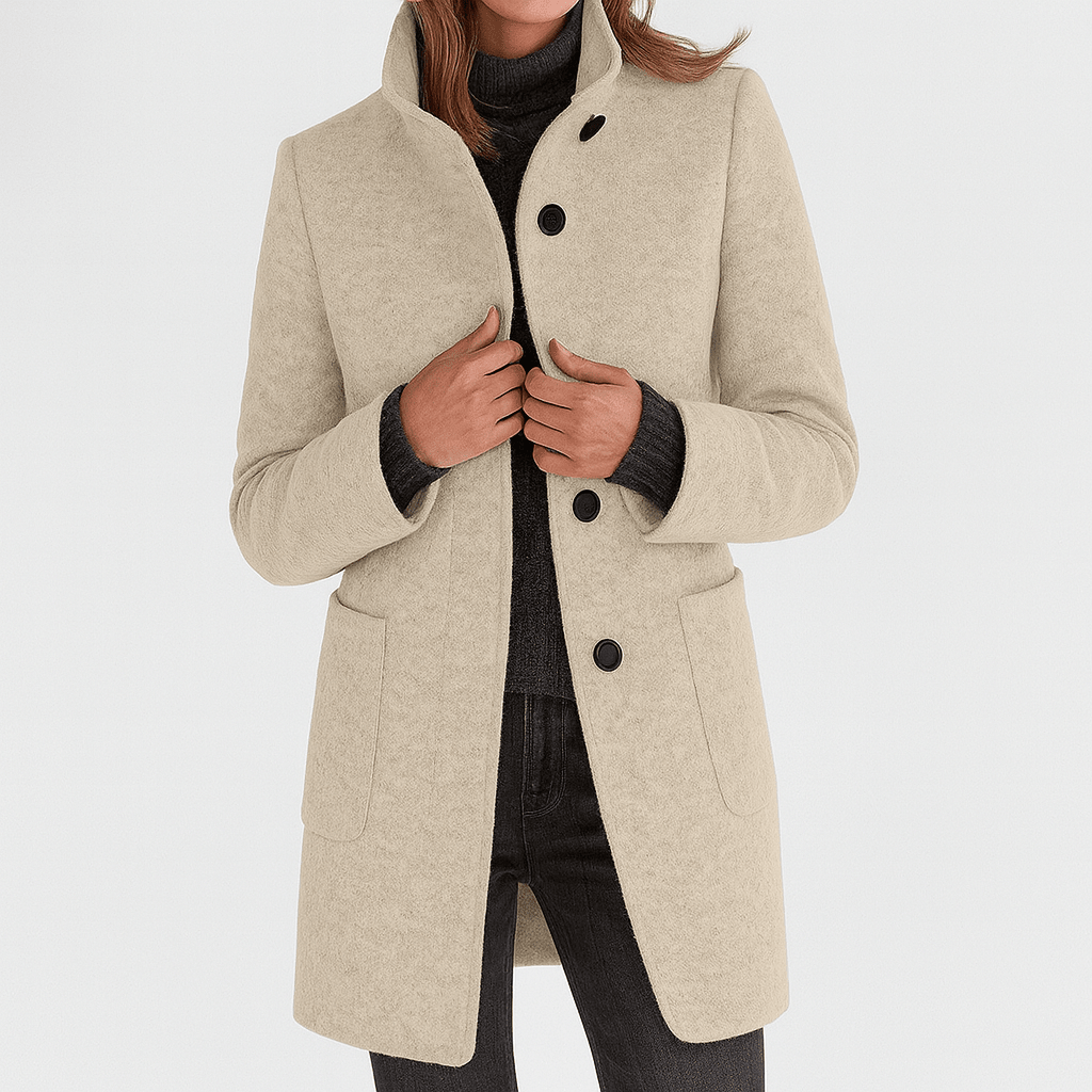 Valeria Montes Beige / S Stella | Elegante abrigo de invierno