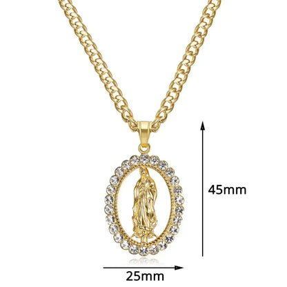 Valeria Montes Bisutería Collar Virgen de Guadalupe | Baño de oro 18K