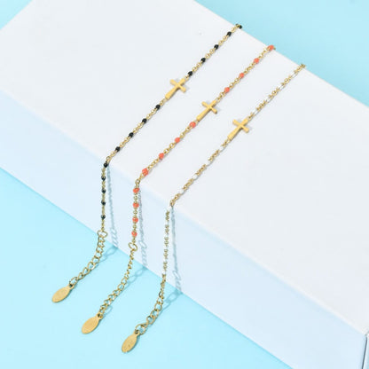Valeria Montes bracelet Pulsera con Cruz Minimalista y Delicada