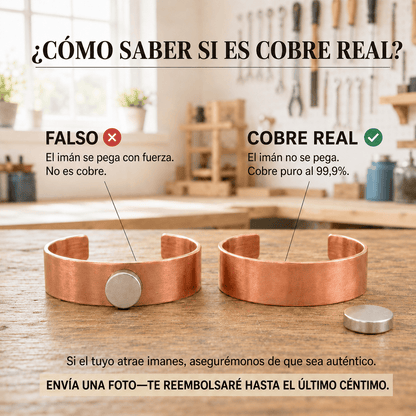 Valeria Montes Bracelet Pulsera de Cobre para Hombre Grit