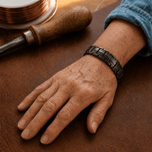 Valeria Montes Bracelet Pulsera de Cobre para Hombre Ochre