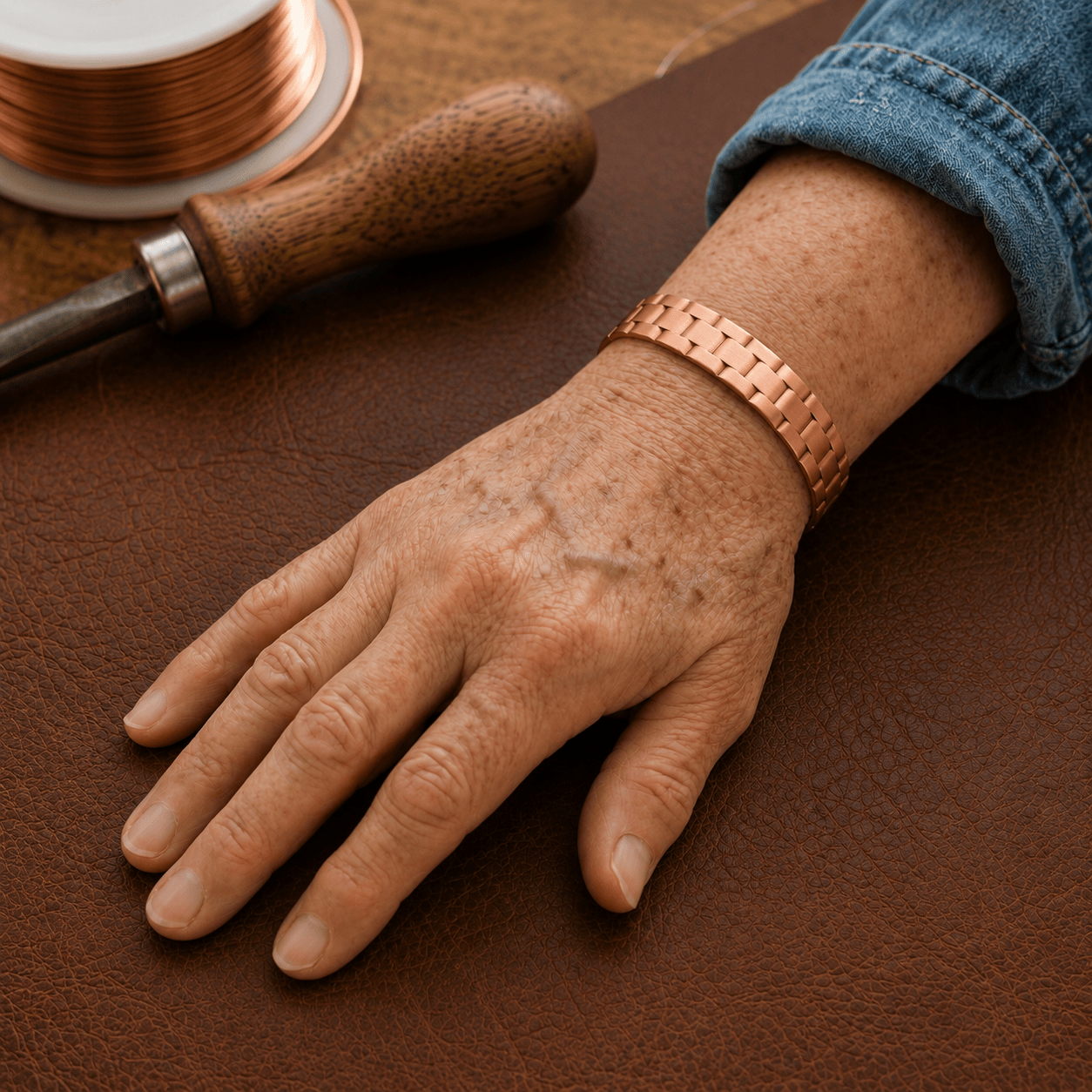 Valeria Montes Bracelet Pulsera de Cobre para Hombre Ore