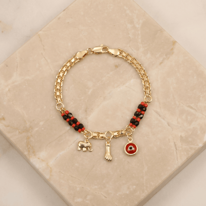 Valeria Montes Brazalete con Elefante y Ojo Turco