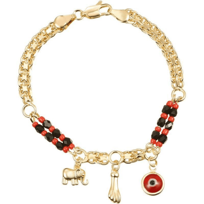 Valeria Montes Brazalete con Elefante y Ojo Turco