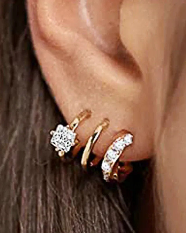 Valeria Montes E2398 Huitan-pendientes con forma de garra de princesa CZ para mujer, accesorios simples y versátiles para Piercing en la oreja, joyería de moda al por mayor