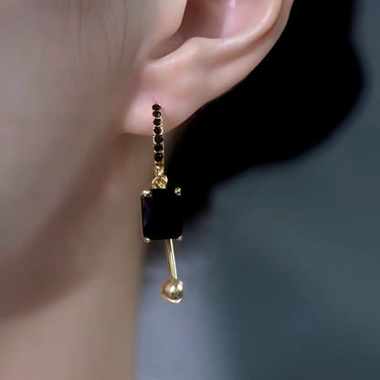 Valeria Montes Earrings Pendientes con Cristales Azules Bañados en Oro 14k para mujer