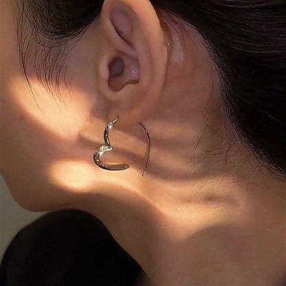 Valeria Montes Earrings Pendientes de plata con diseño de corazón para mujer
