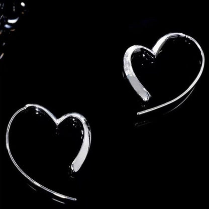 Valeria Montes Earrings Pendientes de plata con diseño de corazón para mujer