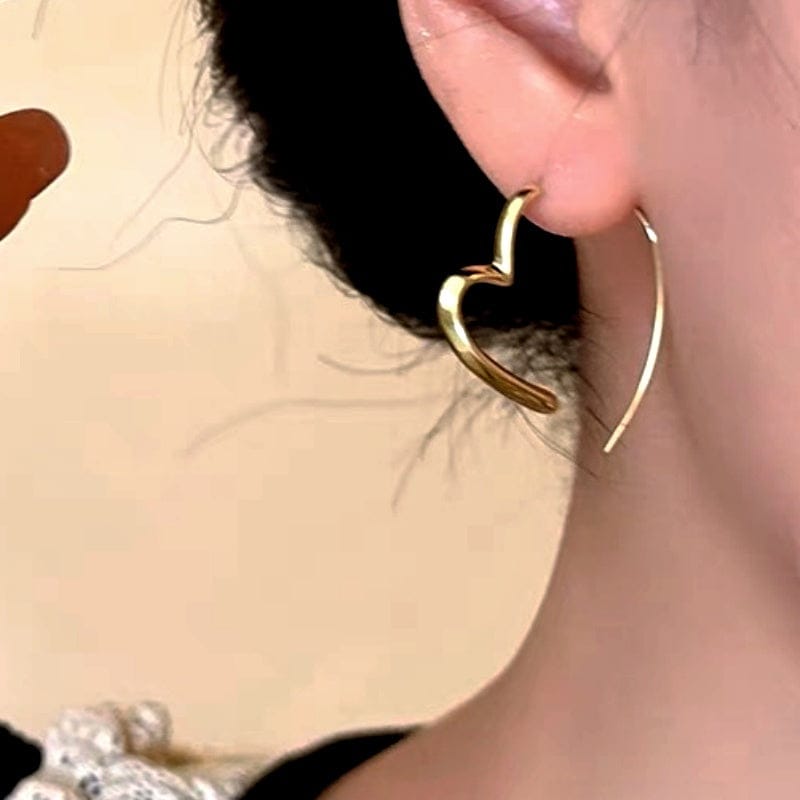 Valeria Montes Earrings Pendientes de plata con diseño de corazón para mujer