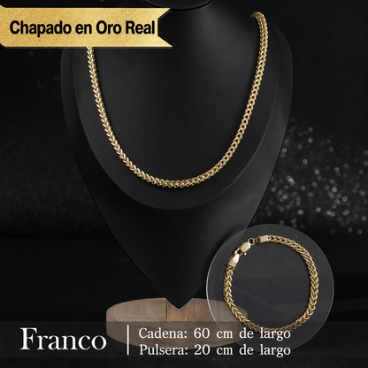 Valeria Montes Franco Set Cadena + Pulsera Bañada en Oro 14K Valeria Montes®