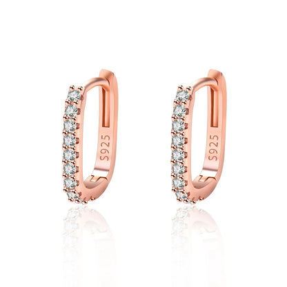 Valeria Montes Gold-03 Pendientes de plata de ley 925 con circonita cúbica para mujer, pendientes circulares redondos pequeños de diseño vintage, joyería hipoalergénica para fiesta