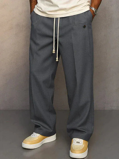 Valeria Montes Gris Oscuro / M Sam | Pantalón elegante con cordón ajustable
