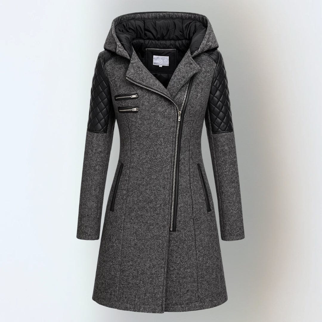 Valeria Montes Gris Oscuro / S Katrin | Elegante chaqueta de invierno abrigada