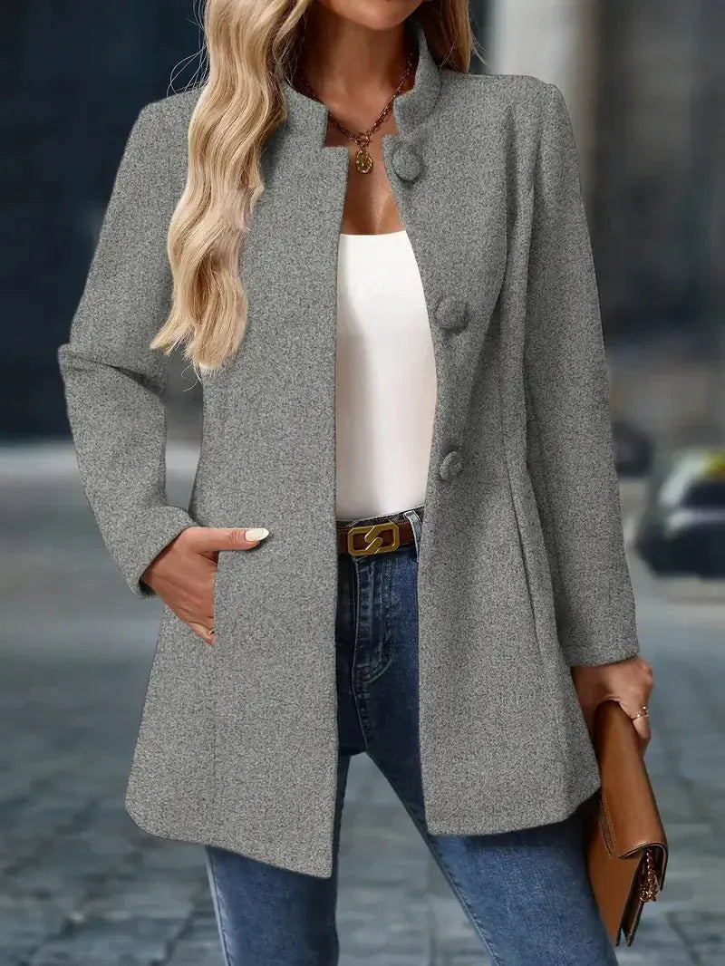 Valeria Montes Gris / S Celia | Abrigo elegante y atemporal