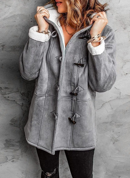 Valeria Montes Gris / S Julia | Abrigo con capucha cálido y elegante