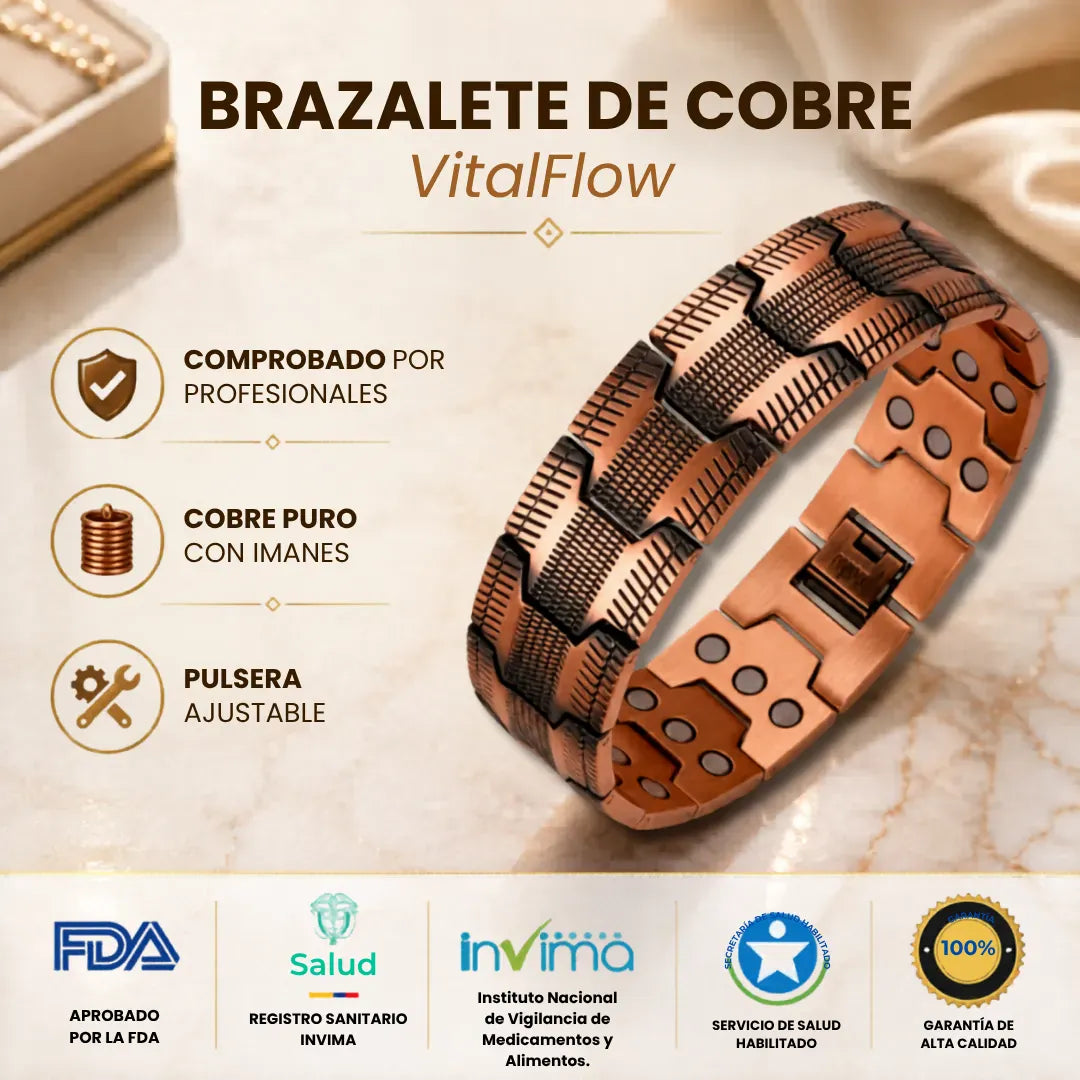 Valeria Montes Herramientas Brazalete de Cobre® VitalFlow