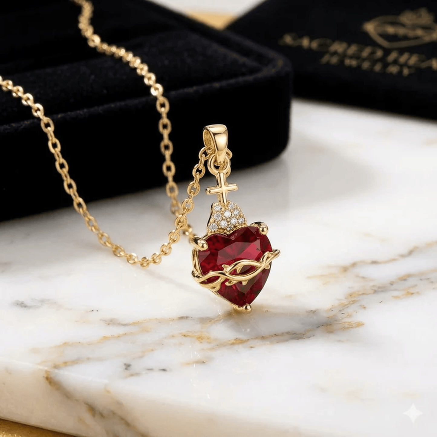 Valeria Montes Kit Sagrado e Imaculado Coração Kit de Collares Sagrado Corazón — Jesús y María