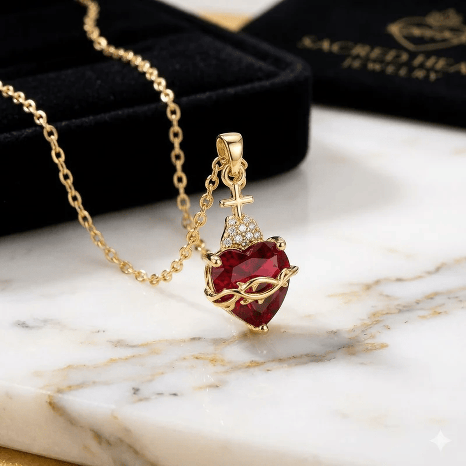 Valeria Montes Kit Sagrado e Imaculado Coração Kit de Collares Sagrado Corazón — Jesús y María