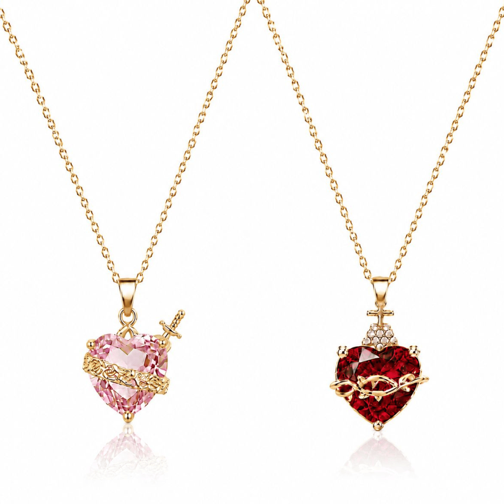 Valeria Montes Kit Sagrado e Imaculado Coração Kit de Collares Sagrado Corazón — Jesús y María