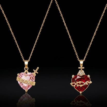 Valeria Montes Kit Sagrado e Imaculado Coração Kit de Collares Sagrado Corazón — Jesús y María