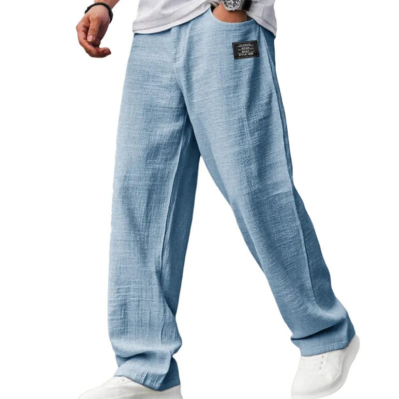 Valeria Montes Kläder & Tillbehör S / Azul claro Mateo™ | Pantalones de hombre transpirables de corte recto