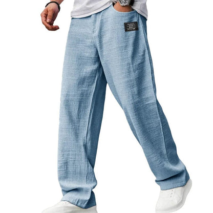 Valeria Montes Kläder & Tillbehör S / Azul claro Mateo™ | Pantalones de hombre transpirables de corte recto