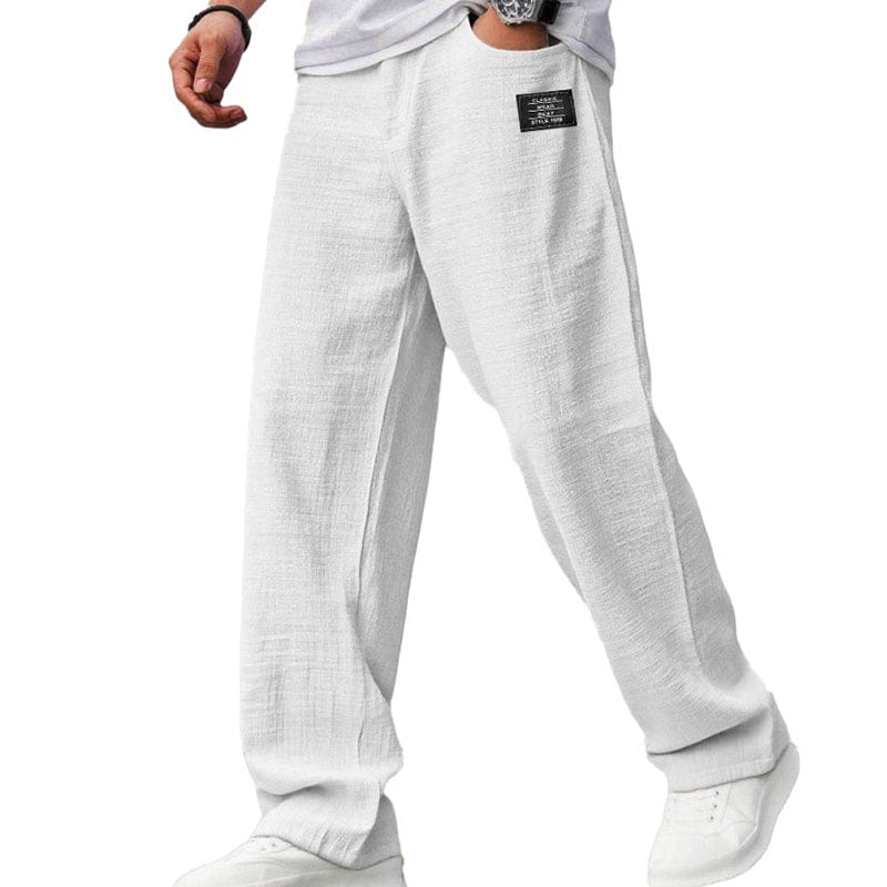 Valeria Montes Kläder & Tillbehör S / Blanco Mateo™ | Pantalones de hombre transpirables de corte recto
