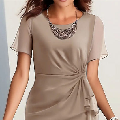 Valeria Montes Kleidung & Accessoires Arletta - Vestido con cintura fruncida y suave al tacto