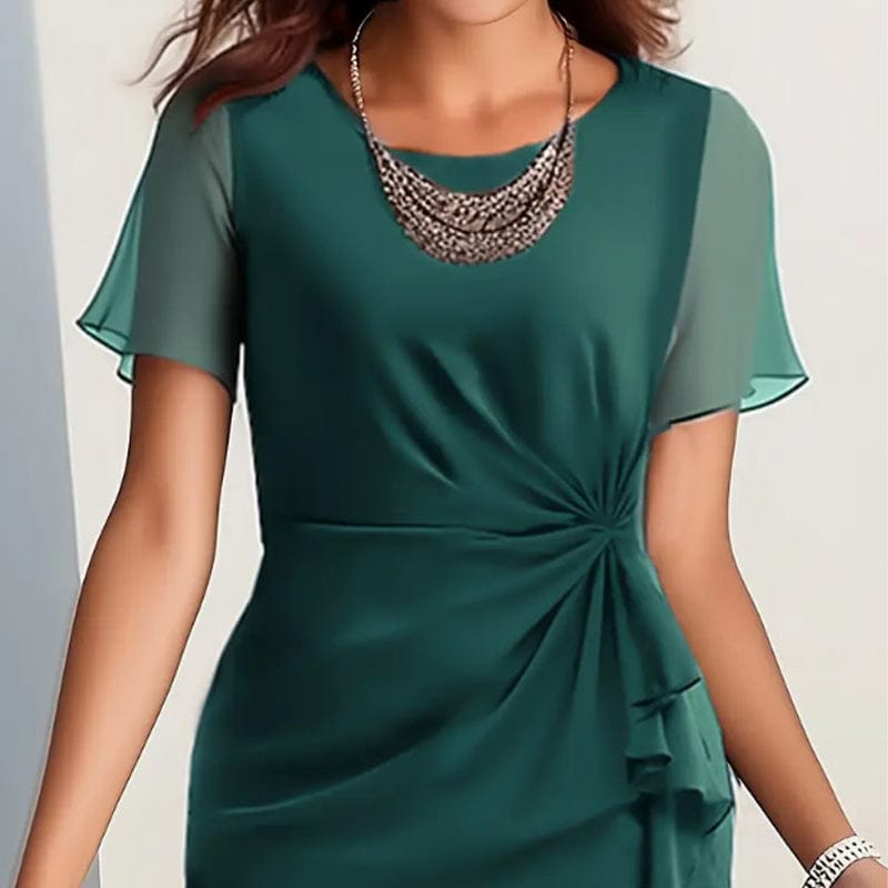 Valeria Montes Kleidung & Accessoires Arletta - Vestido con cintura fruncida y suave al tacto